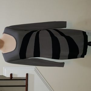 Venus gray and black sweater dress